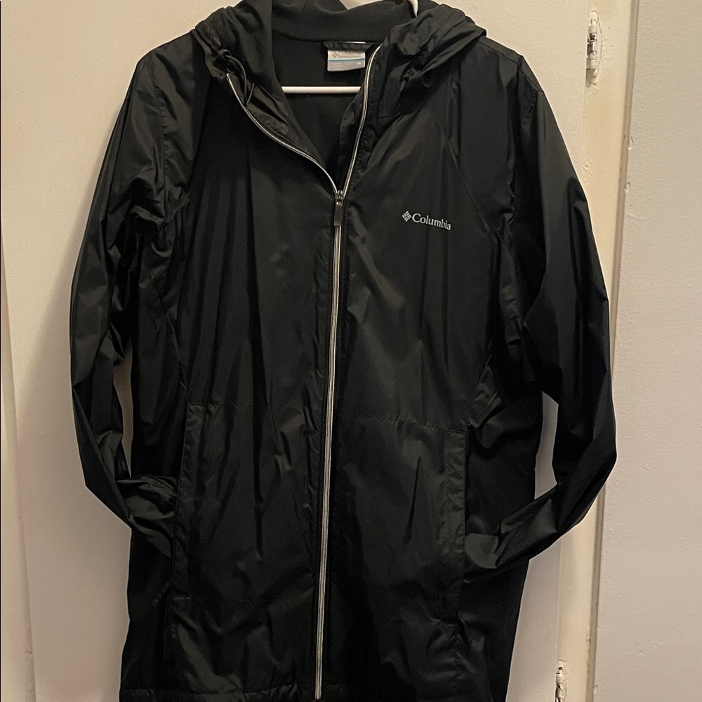 Columbia Jet Black Rain Jacket